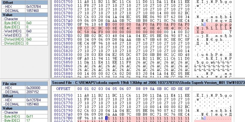 HEX compare utility